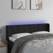 Headboard LED 147x16x78/88 cm velvet black