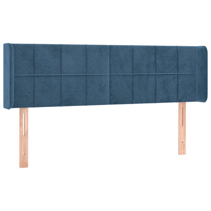 Hoofdbord Led Fluweel 147 x 16 x 78/88 cm Donkerblauw