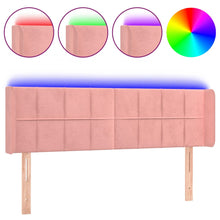 Hoofdbord Led Fluweel 147 x 16 x 78/88 cm Roze
