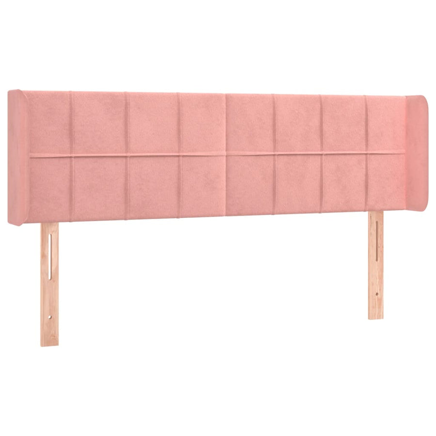 Hoofdbord Led Fluweel 147 x 16 x 78/88 cm Roze