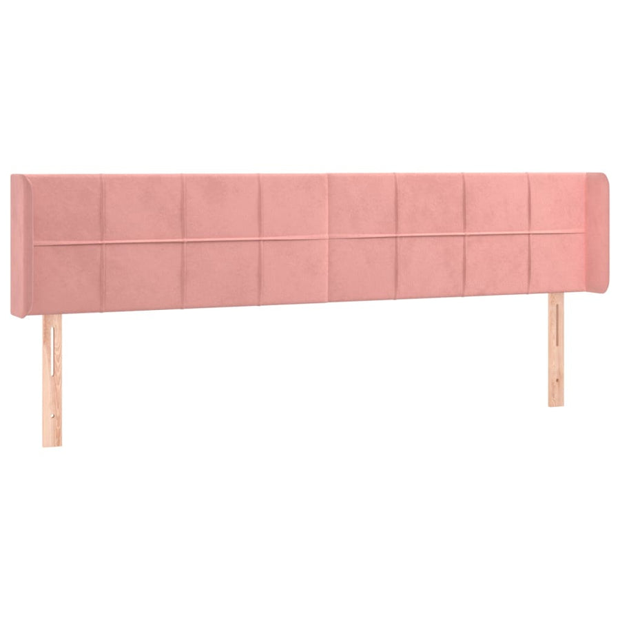 Hoofdbord Led Fluweel 163 x 16 x 78/88 cm Roze