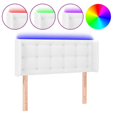 Hoofdbord Led Kunstleer 103 x 16 x 78/88 cm Wit