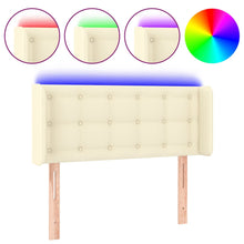 Hoofdbord Led Kunstleer Kleurig 103 x 16 x 78/88 cm Crème