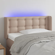 Hoofdbord 103x16x78/88 cm kunstleer cappuccino LED
