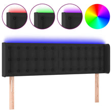Hoofdbord Led Kunstleer 147 x 16 x 78/88 cm Zwart