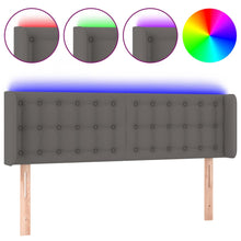 Hoofdbord Led Kunstleer 147 x 16 x 78/88 cm Grijs