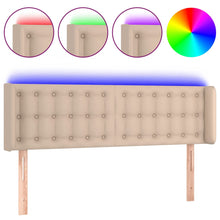 Hoofdbord Led Kunstleer Kleurig 147 x 16 x 78/88 cm Cappuccino