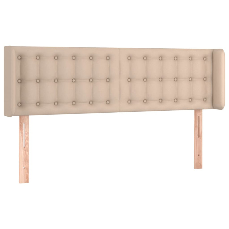 Hoofdbord Led Kunstleer Kleurig 147 x 16 x 78/88 cm Cappuccino
