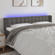 Hoofdbord Led Kunstleer 163 x 16 x 78/88 cm Grijs