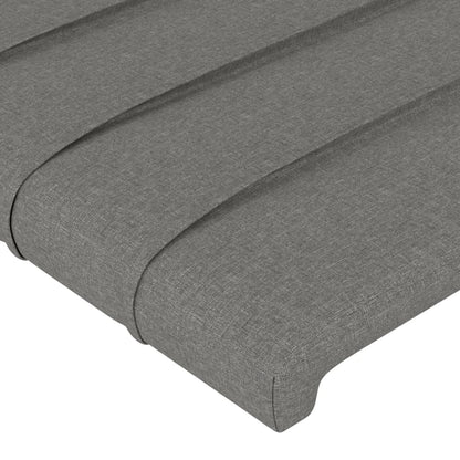 Hoofdbord LED 83x16x78/88 cm stof donkergrijs 83 x 16 x 78/88 cm Donkergrijs