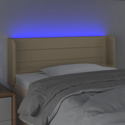 Hoofdbord LED 83x16x78/88 cm stof crèmekleurig 83 x 16 x 78/88 cm Crème