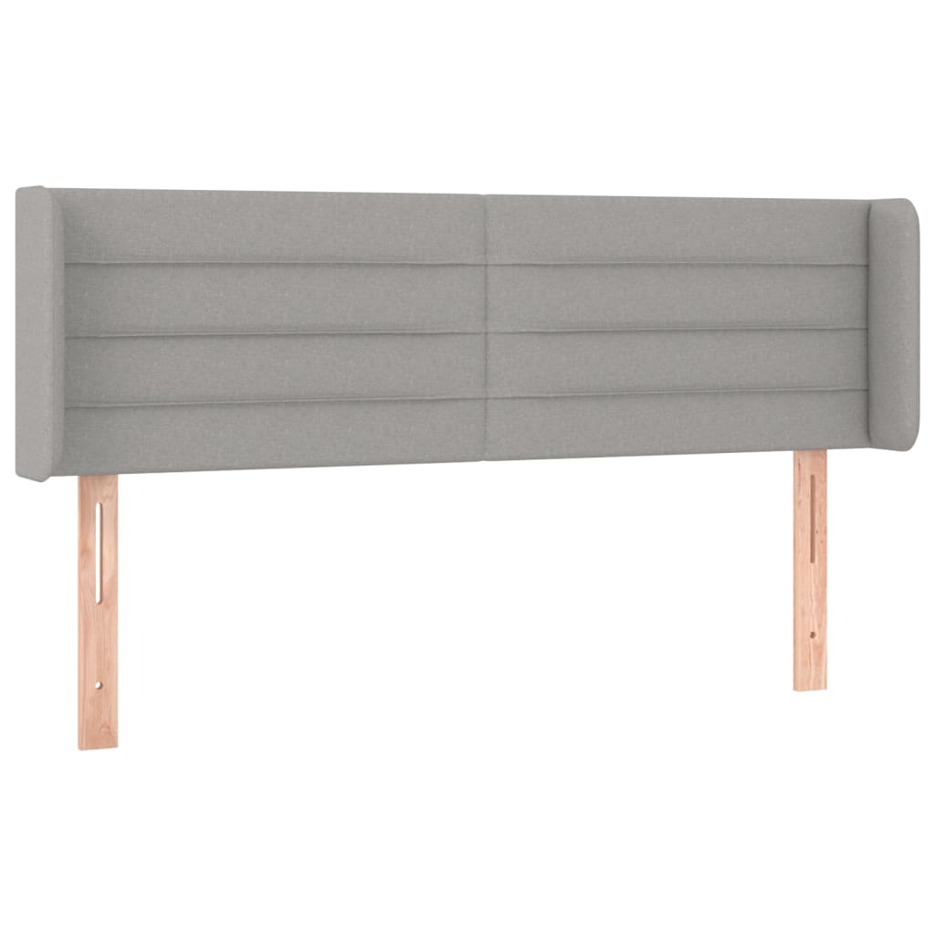 Hoofdbord LED 147x16x78/88 cm stof lichtgrijs 147 x 16 x 78/88 cm Lichtgrijs