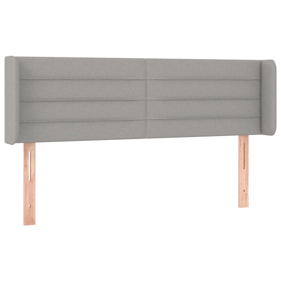 Hoofdbord LED 147x16x78/88 cm stof lichtgrijs 147 x 16 x 78/88 cm Lichtgrijs