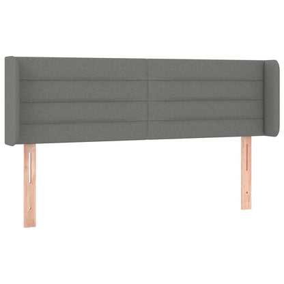 Hoofdbord LED 147x16x78/88 cm stof donkergrijs 147 x 16 x 78/88 cm Donkergrijs