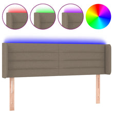 Hoofdbord LED 147x16x78/88 cm stof taupe 147 x 16 x 78/88 cm Taupe