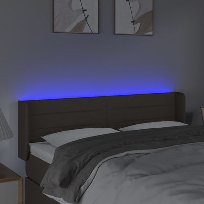 Hoofdbord LED 147x16x78/88 cm stof taupe 147 x 16 x 78/88 cm Taupe