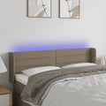 Hoofdbord LED 147x16x78/88 cm stof taupe