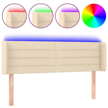 Hoofdbord LED 147x16x78/88 cm stof crèmekleurig 147 x 16 x 78/88 cm Crème