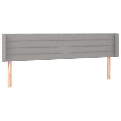 Hoofdbord LED 163x16x78/88 cm stof lichtgrijs 163 x 16 x 78/88 cm Lichtgrijs
