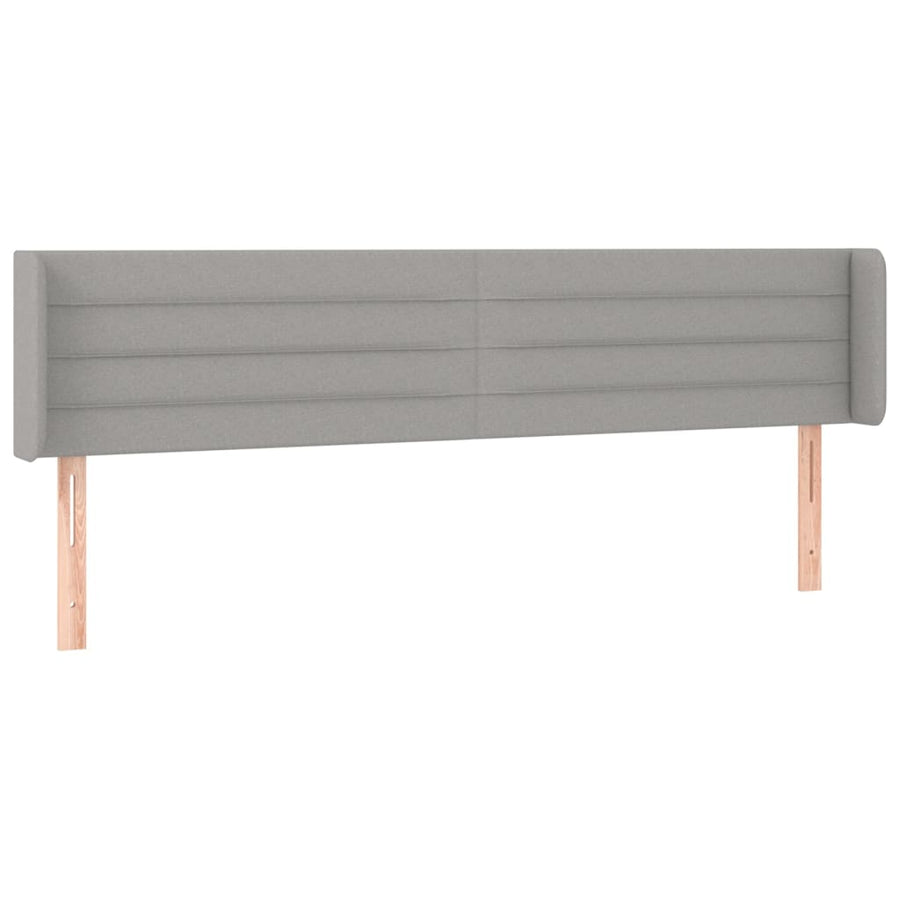 Hoofdbord LED 163x16x78/88 cm stof lichtgrijs 163 x 16 x 78/88 cm Lichtgrijs
