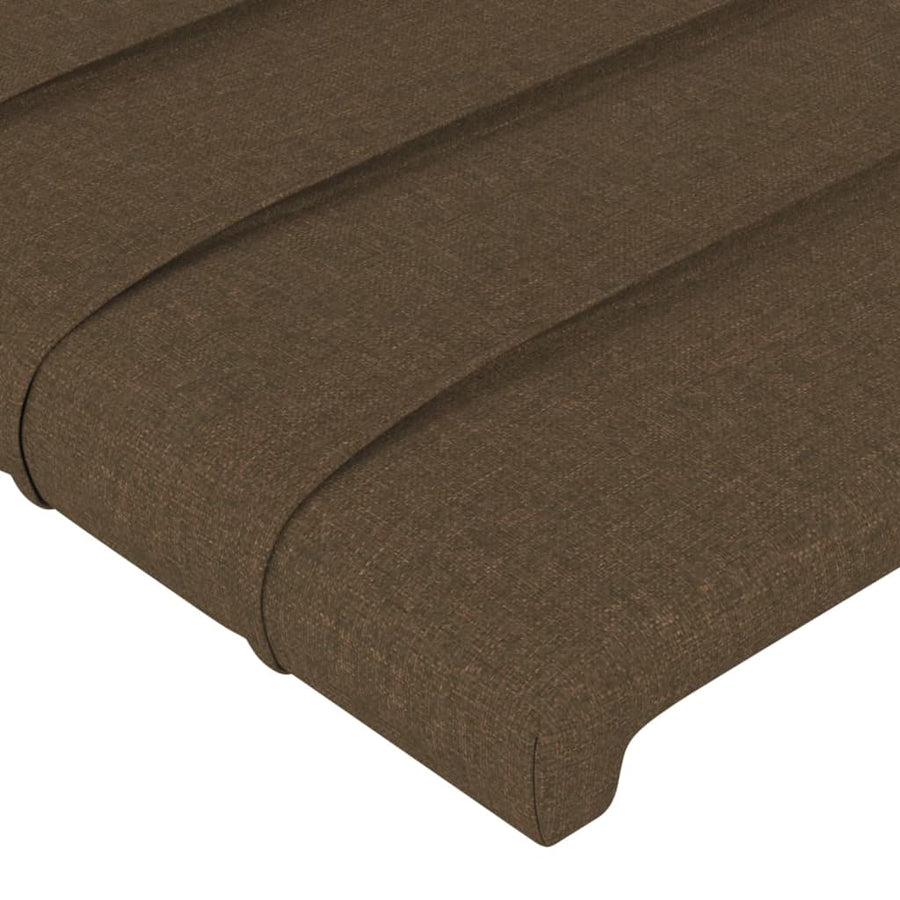 Hoofdbord LED 163x16x78/88 cm stof donkerbruin 163 x 16 x 78/88 cm Donkerbruin