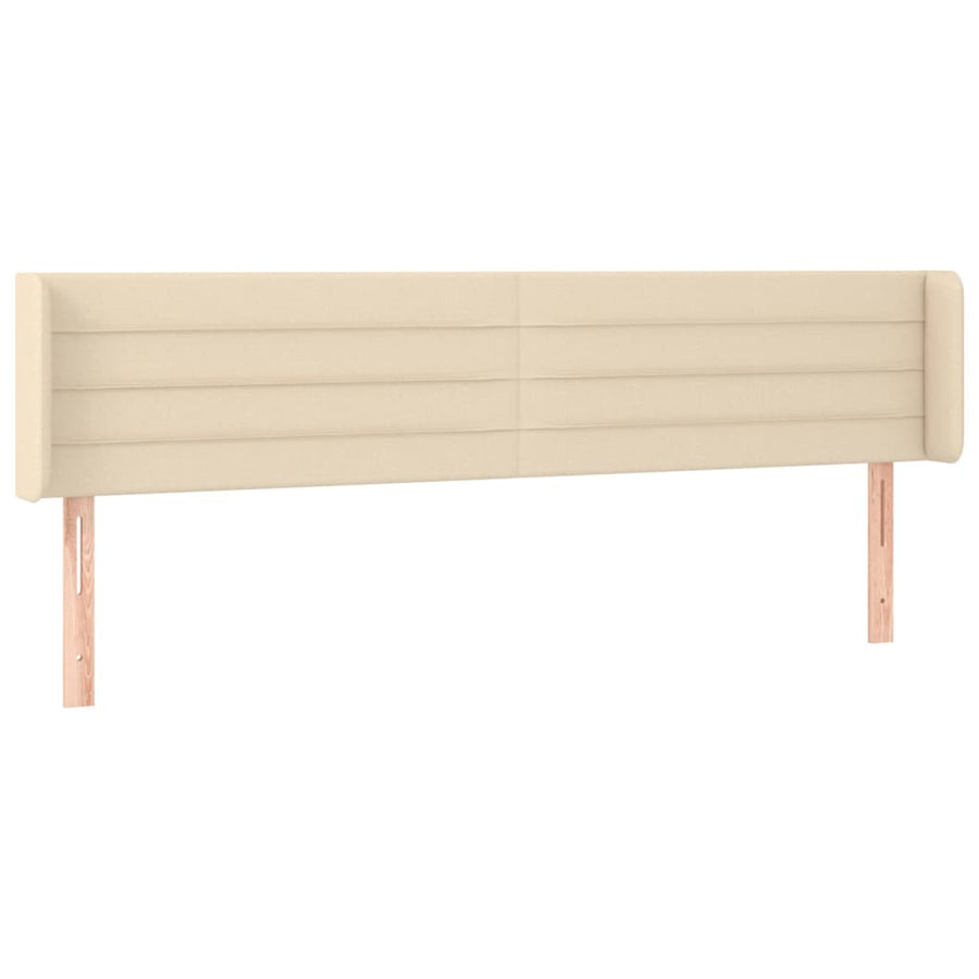 Hoofdbord Led Stof Kleurig 163 x 16 x 78/88 cm Crème