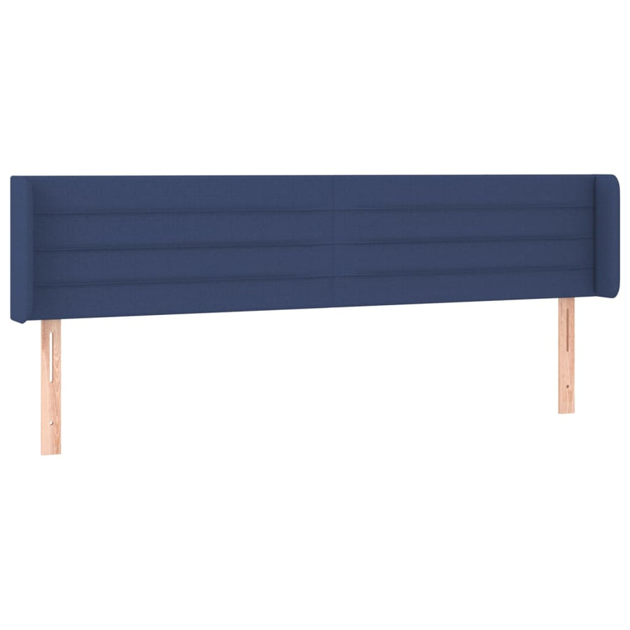 Hoofdbord Led Stof 183 x 16 x 78/88 cm Blauw