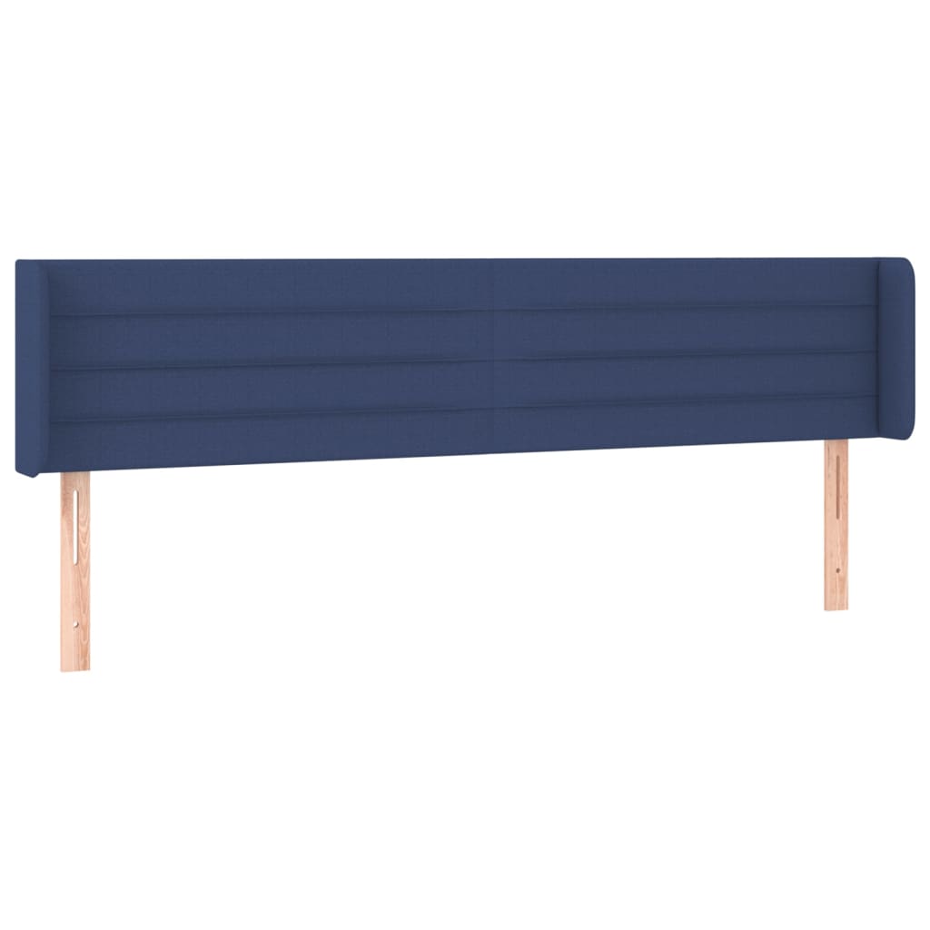 Hoofdbord LED 203x16x78/88 cm stof blauw 203 x 16 x 78/88 cm Blauw