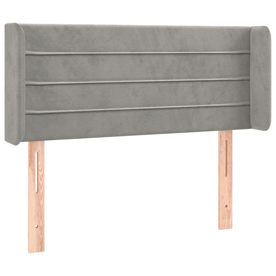 Hoofdbord Led 83X16X78/88 Cm Fluweel Lichtgrijs