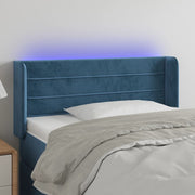 Hoofdbord 83x16x78/88 cm fluweel donkergroen LED