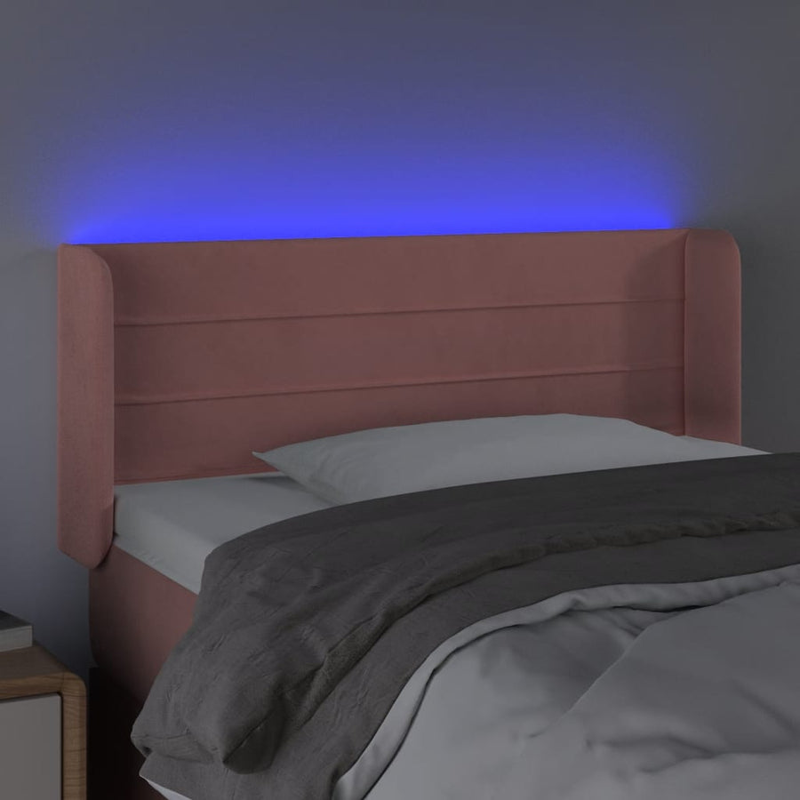 Hoofdbord Led 83X16X78/88 Cm Fluweel Roze 83 x 16 x 78/88 cm