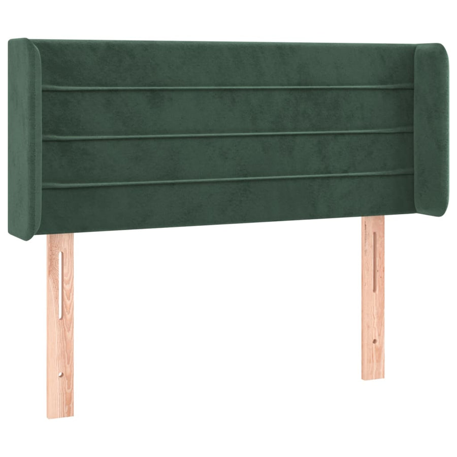 Hoofdbord Led Fluweel 1 93 x 16 x 78/88 cm Donkergroen