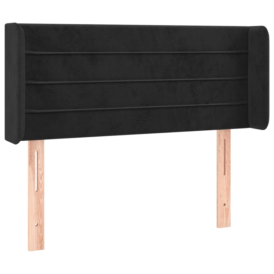 Hoofdbord LED 103x16x78/88 cm fluweel zwart
