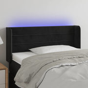Hoofdbord LED 103x16x78/88 cm zwart fluweel