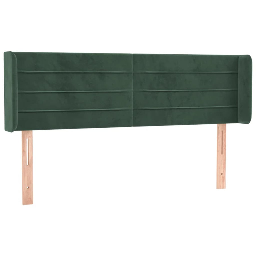 Hoofdbord Led Fluweel 1 147 x 16 x 78/88 cm Donkergroen
