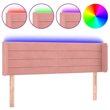 Hoofdbord Led Fluweel 147 x 16 x 78/88 cm Roze