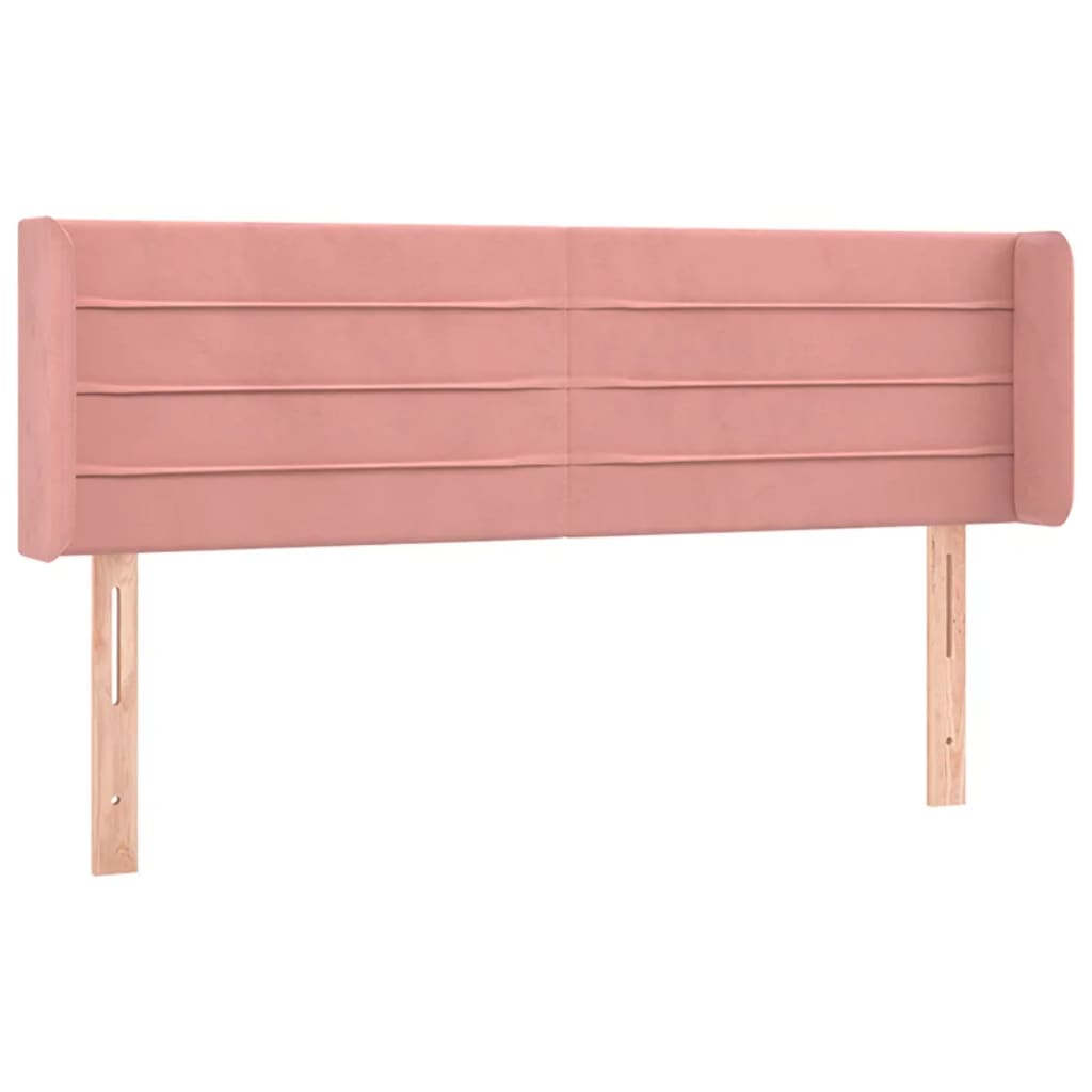 Hoofdbord Led Fluweel 147 x 16 x 78/88 cm Roze