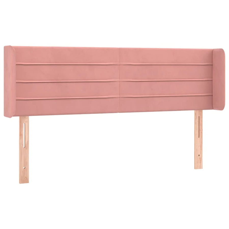 Hoofdbord Led Fluweel 147 x 16 x 78/88 cm Roze