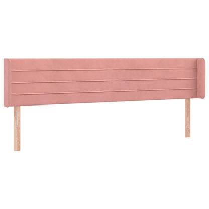 Hoofdbord Led Fluweel 163 x 16 x 78/88 cm Roze
