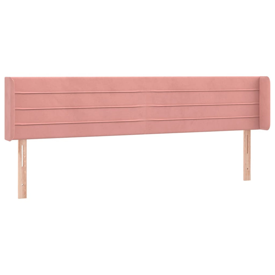 Hoofdbord Led Fluweel 163 x 16 x 78/88 cm Roze