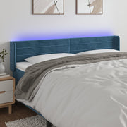 Headboard LED 183x16x78/88 cm velvet dark blue