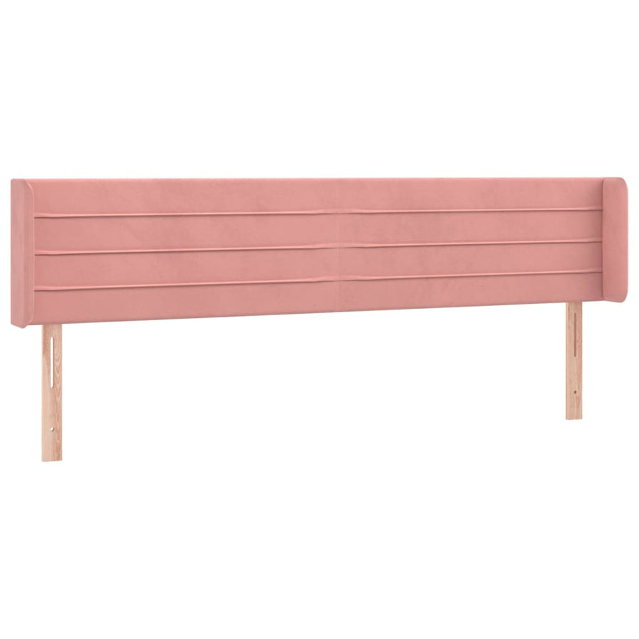 Hoofdbord Led Fluweel 203 x 16 x 78/88 cm Roze