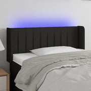 Hoofdbord 83x16x78/88 cm stof zwart met LED