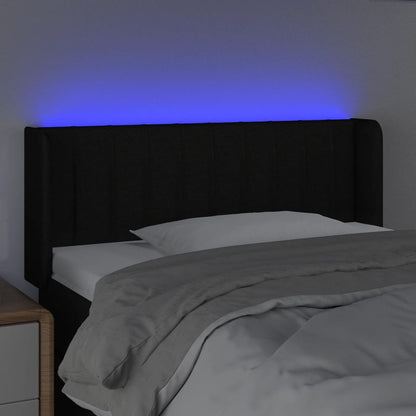 Hoofdbord Led Stof 93 x 16 x 78/88 cm Zwart