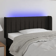 Hoofdbord 93x16x78/88 cm stof zwart LED