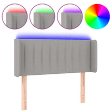 Hoofdbord Led Stof 103 x 16 x 78/88 cm Lichtgrijs