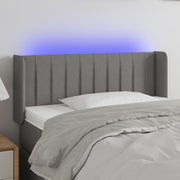 Hoofdbord LED 103x16x78/88 cm donkergrijs stof