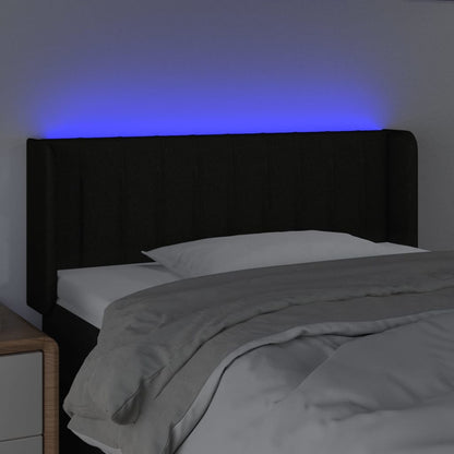 Hoofdbord Led Stof 103 x 16 x 78/88 cm Zwart