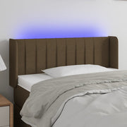 Hoofdbord 103x16x78/88 cm stof donkerbruin LED