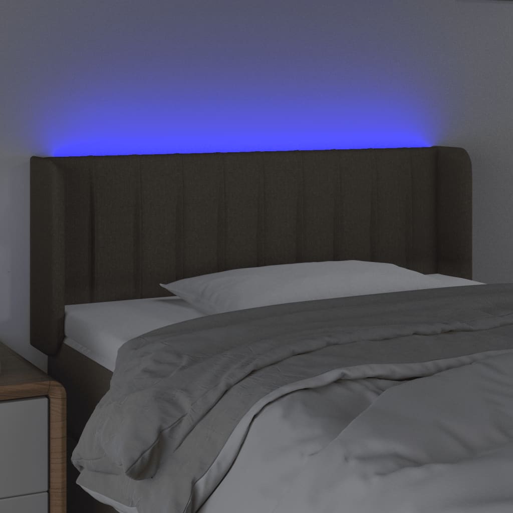 Hoofdbord Led Stof 103 x 16 x 78/88 cm Taupe
